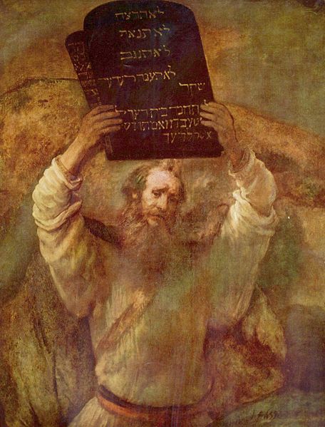 Moses and law by-Rembrandt